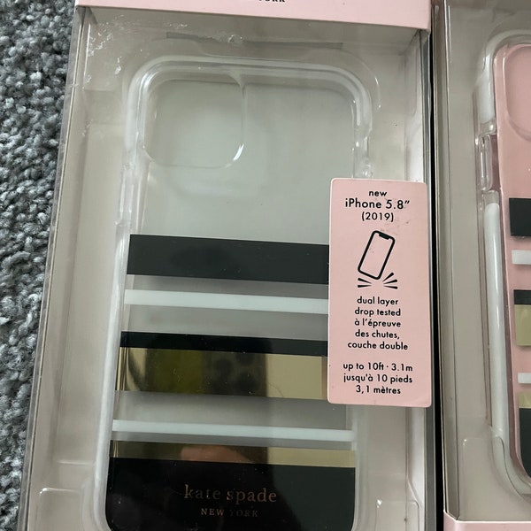 Kate Spade New York Hardshell Case for iPhone 11 Pro 5.8" Clear Stripes