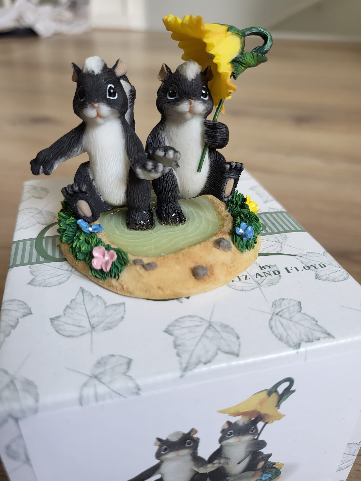 Charming Tails: Getting Our Feet Wet, 6.5cm, By Dean Griff, Fitz and Floyd. Handmade.