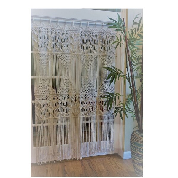 Macrame Door Curtain Valance Etsy