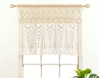 Macrame Headboard, Macrame curtain for Windows, Macrame Door Curtains, Macrame Wall Hanging, Bedroom backdrop, Curtain drapes, Home decor