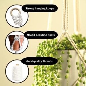 Boho Macrame Plant Hanger Indoor Plant Hanger Farmhouse Plant Decor