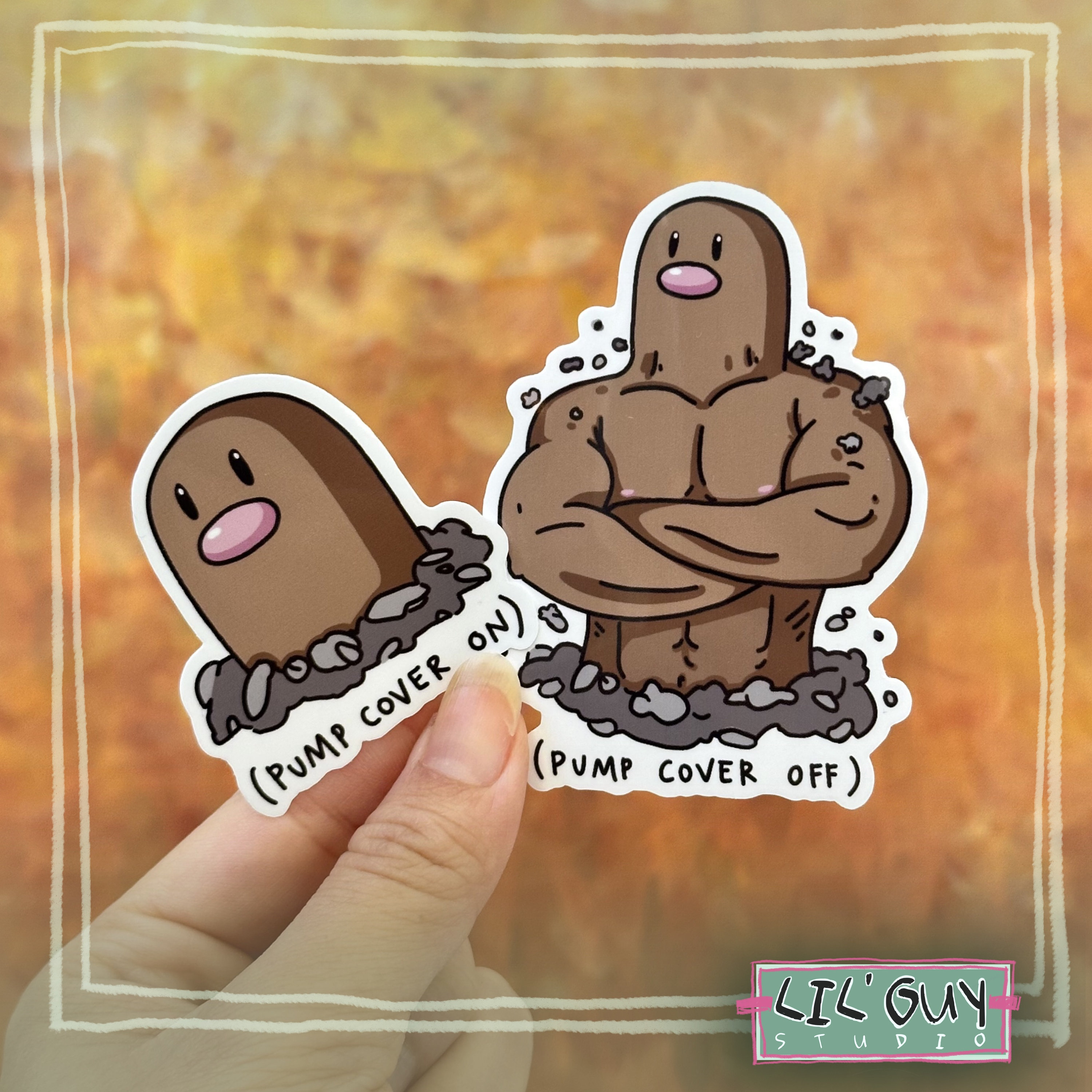 Couvre-pompe - Stickers rigolos pour salle de sport - Dig lett