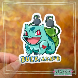 Bulkasaur - Funny Animal Gym Sticker