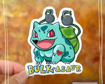 Bulkasaur - Funny Animal Gym Sticker
