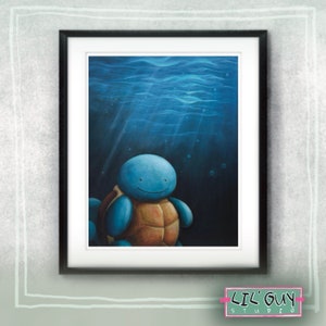 Squishy Underwater Transformed Guy  - Cute Chubby Art Print
