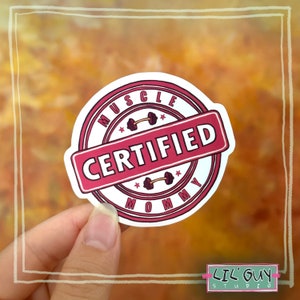 Sticker Certified Muscle Mommy - sportschool