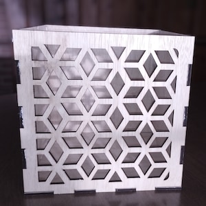Birch Laser-cut Storage Cube