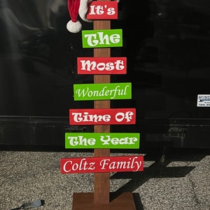 Wooden Christmas tree, outdoor Christmas decor, personalized Christmas tree