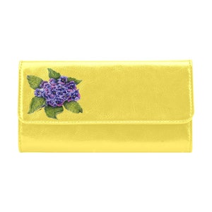 Cartera triple para mujer de color violeta africano (modelo 1708)
