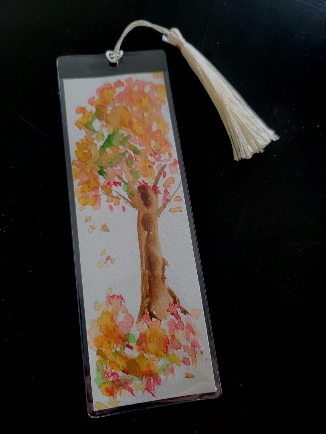 Fall Trees Bookmark Buy 1 or Set of 3 Falling Leaves Book Gift Hand ...