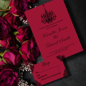 gothic wedding invitation,  gothic wedding invitation, downloadable printable moody wedding invite, Victorian wedding invitation