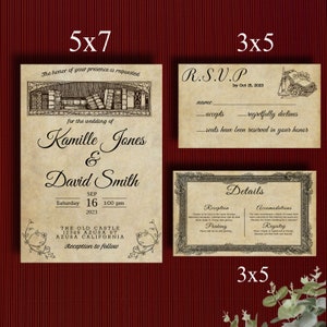 Book Themed Wedding Invitation, Editable Wedding Invitation ...