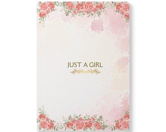 aesthetic notebook, Softcover Journal, girly notebook for school, coquette journal for notes, aesthetic journal, just a girl notebook