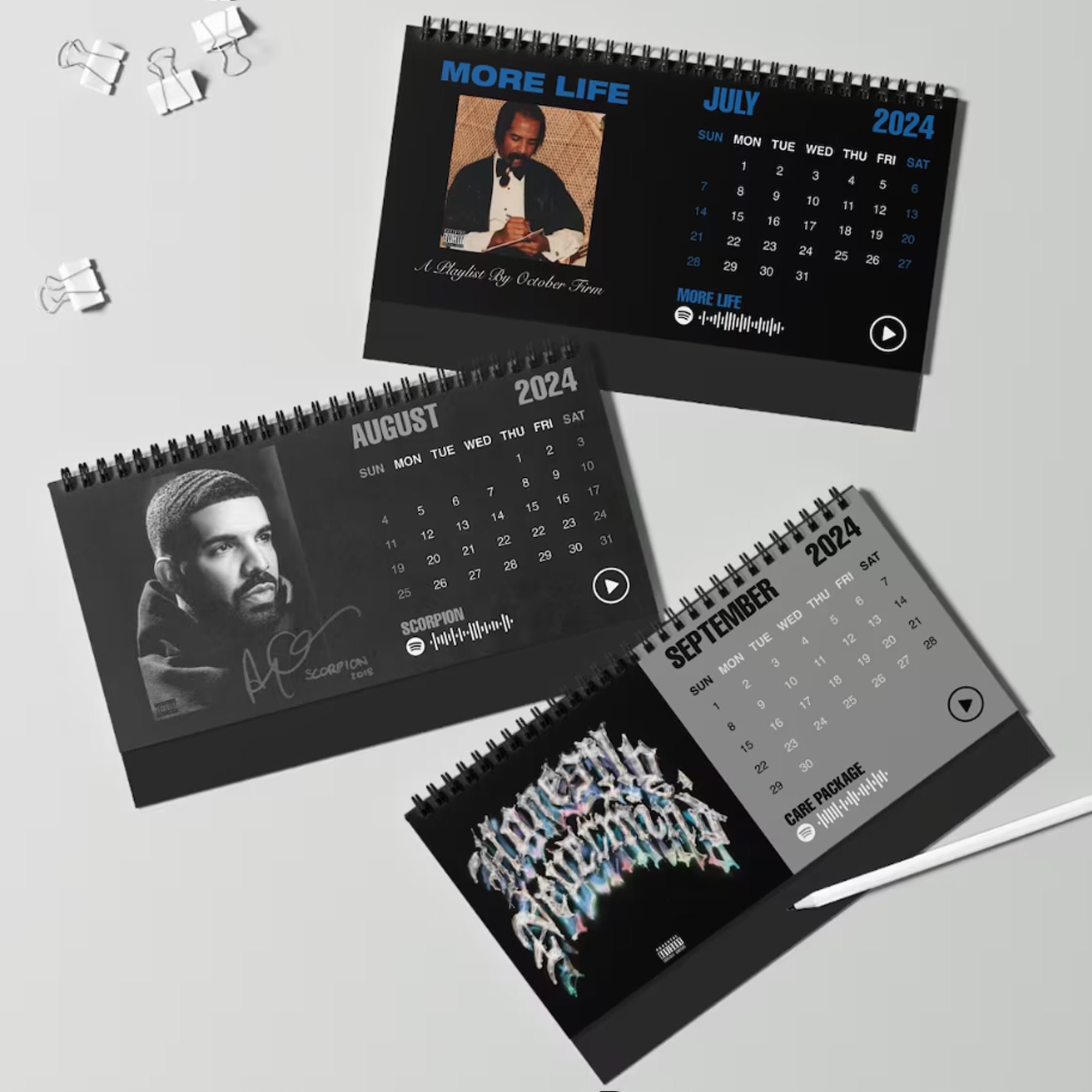 2024 Drake Desk Calendar, 2024 Desk Calendar, Drake Fan Merch, Drake