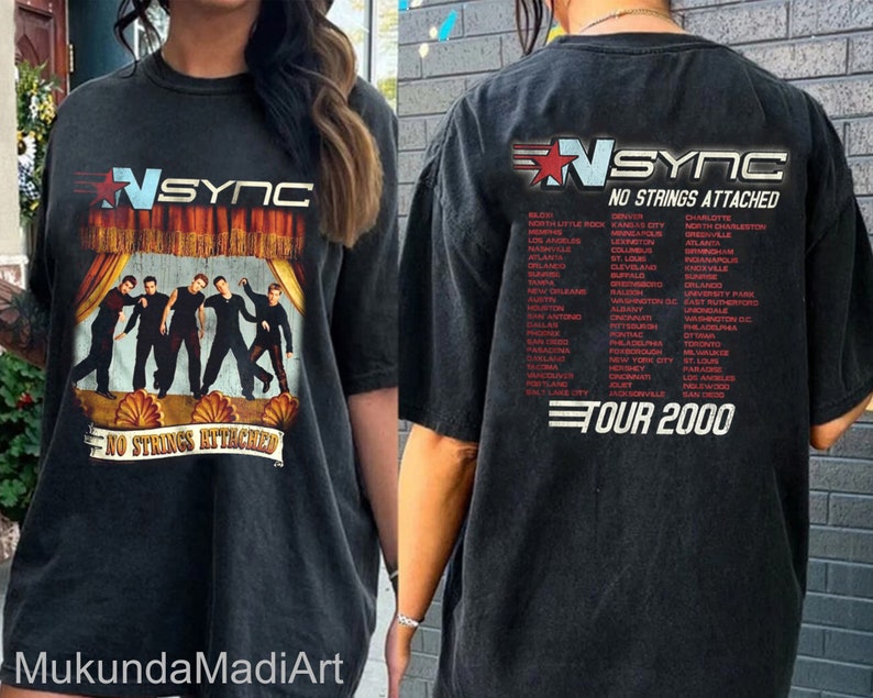 NSYNC Shirt NSYNC No Strings Attached Tour Shirt Nsync Tour Etsy Canada