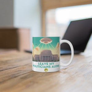 UFO mug, alien invasion mug, ufo cup, alien cup, alien mugs
