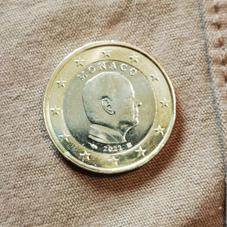 Rare pièce de 1 euro monaco 2022 parfait état Etsy France