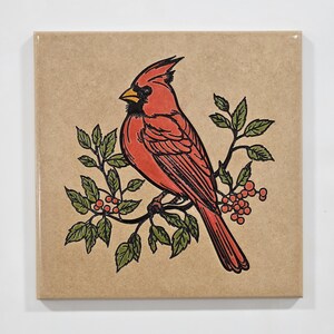 Red Cardinal wood carved wall art for your home decor