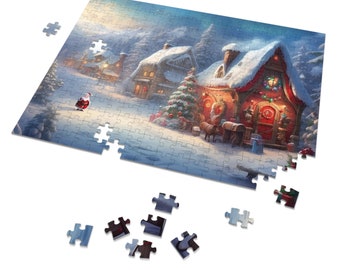 Quebra-cabeça de Natal, quebra-cabeça de Natal, quebra-cabeça de feriado, quebra-cabeça (30, 110, 252, 500, 1000 peças)