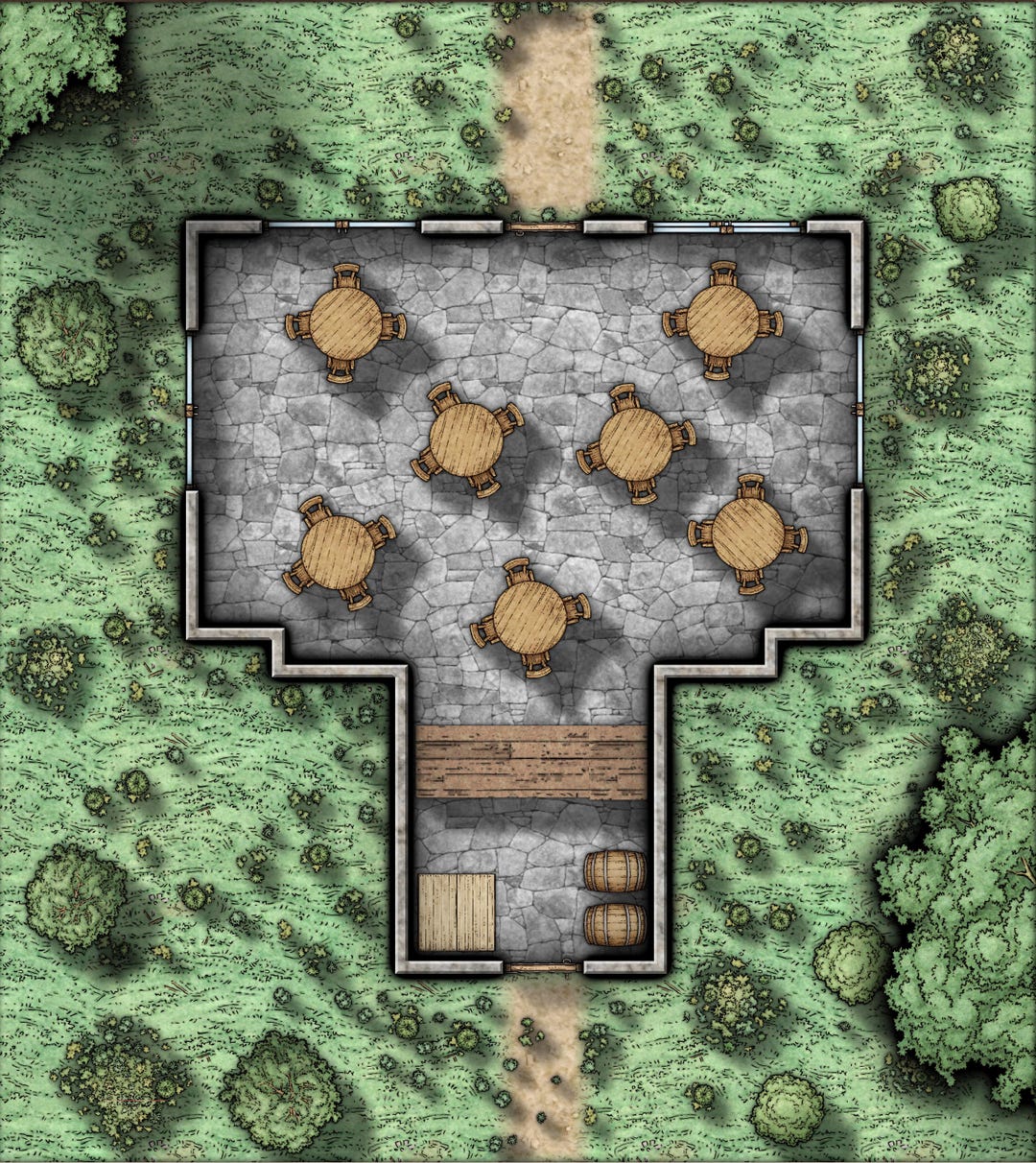 JPEG Battle Map of a Fantasy Inn - Etsy