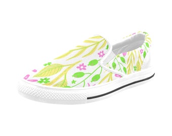 Slip-on Canvas Kid's Shoes (Big Kid) (Model 019)