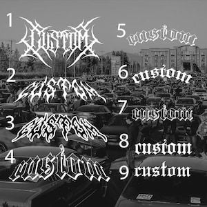 Custom Windshield Decal - Insert Your Own Text