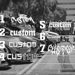 Custom Windshield Decal Secondary - Insert Your Own Text