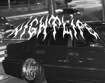 Windshield Banner nightlife - Gothic Style (Night, Decals, Stickers, Cars, JDM, Muscle)