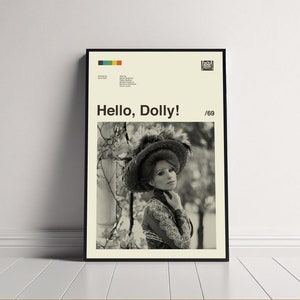 Hello, Dolly Poster, Gene Kelly, Vintage Poster, Retro Poster, Minimalist Art, Midcentury Art, Modern Poster, Movie Poster, Wall Decor image 1