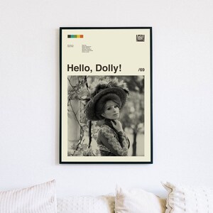 Hello, Dolly Poster, Gene Kelly, Vintage Poster, Retro Poster, Minimalist Art, Midcentury Art, Modern Poster, Movie Poster, Wall Decor image 2