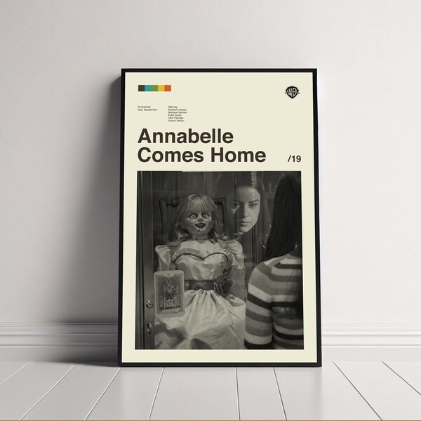 Annabelle Comes Home Poster, Gary Dauberman, Minimalist Art, Vintage Poster, Midcentury Art, Modern Art, Movie Poster, Wall Decor