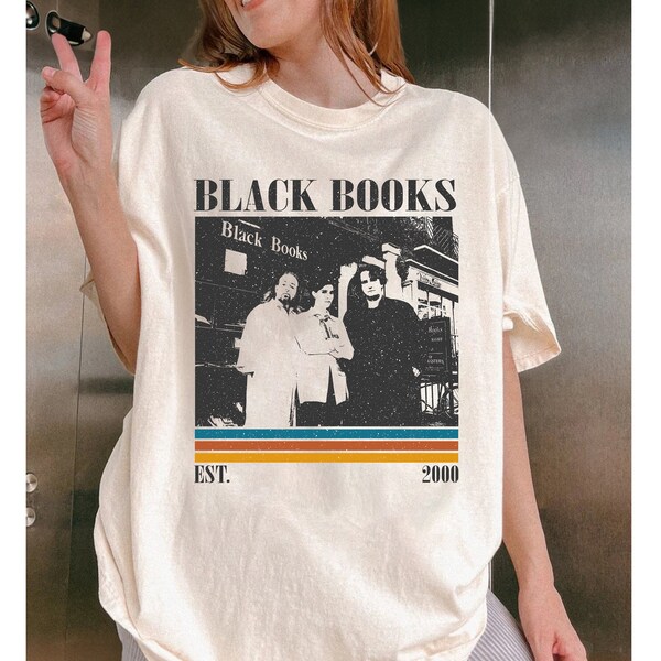 Camisa de libros negros, camiseta de libros negros, camiseta de serie de televisión, camiseta de película, camisa vintage, camisa de mediados de siglo, camisa retro, camiseta de película