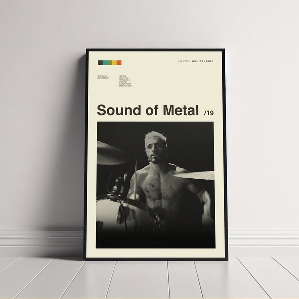 Sound of Metal Poster, Darius Marder, Sound of Metal Print, Minimalist Art, Vintage Poster, Midcentury Art, Movie Poster, Wall Decor