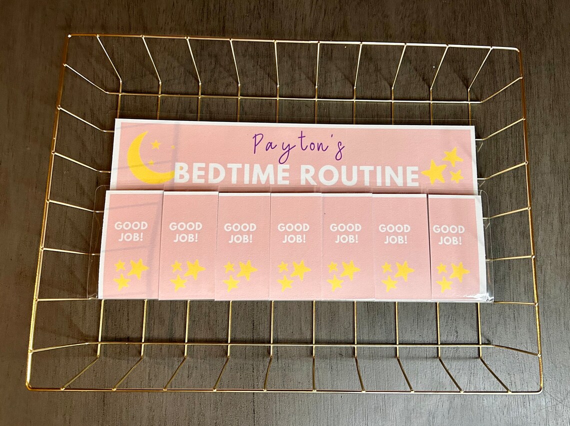 Toddler Bedtime Routine Chart Etsy