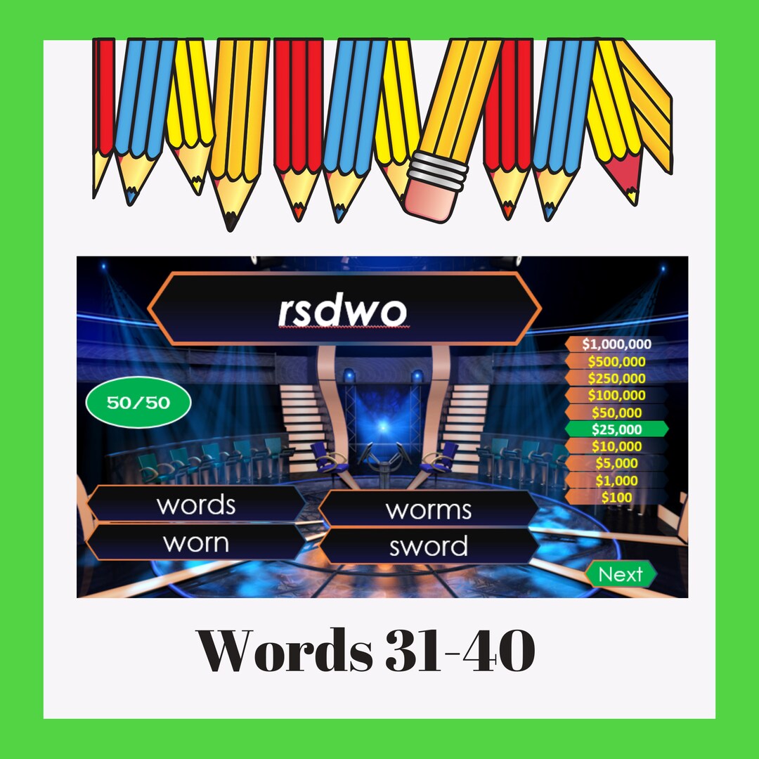 Sight Word Interactive Powerpoint Game Fry Sight Word - Etsy