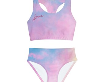 Taylor Swift Lover Girls Two Piece Swimsuit, Taylor Swift, Girls Swimsuit