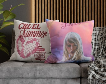 Taylor Swift Lover CANVA Quadratischer Kissenbezug - Taylor Swift, Lover, Decor, Pillowcase