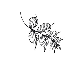 Layered Skeleton Leaf SVG, Fall Clipart, Lasercut Files (Digital Download)