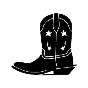 Cowboy Western Boot Instant Download SVG, PNG, EPS, dxf, jpg digital download