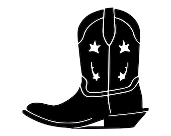 Cowboy Western Boot Instant Download SVG, PNG, EPS, dxf, jpg digital download