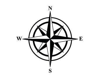 Compass, Compass SVG, Compass Rose SVG, Nautical Compass SVG, Svg, Dxf, Png, Eps, Pdf, Cricut, Silhouette, Glowforge, Instant Download
