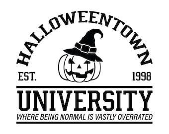 Halloweentown University PNG, Retro Halloween Design (Digital Download)