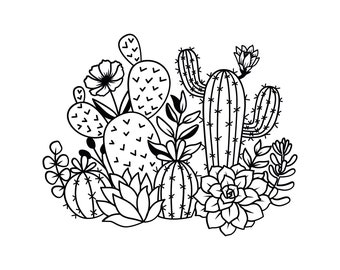Cactus Svg, Cute Cactus Svg, Green Cactus Svg, Dxf, Eps, Png, Kids Cut Files, Mexican Svg, Cactus Clipart, Cinco de Mayo, Silhouette, Cricut