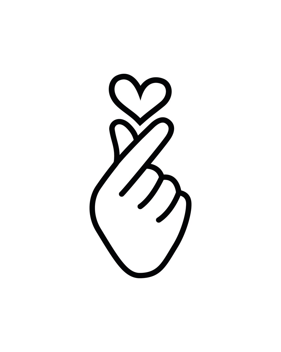 Love Kpop, Korean Finger Heart, Korean Pop Lovers for Finger Heart