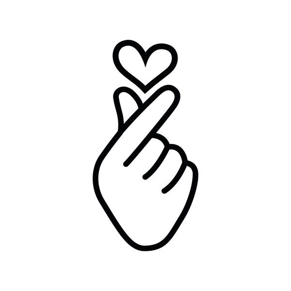 Love K-pop, Korean Finger Heart, Korean pop lovers for finger heart symbol of Love