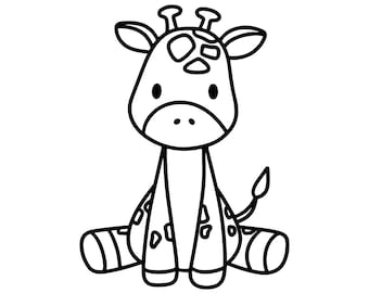 Giraffe Svg, Baby Giraffe Svg, Clipart, Baby Giraffe Clipart, Instant Download, Baby Giraffe Png, Svg files for Cricut, Vector, Digital Art