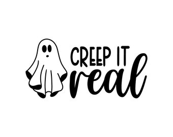 Creep it Real Ghost SVG, Retro Halloween, Cricut Files (Digital Download)