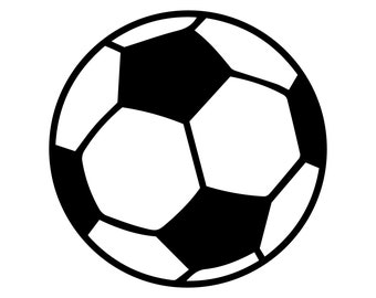 Download istantaneo del pallone da calcio Download digitale SVG, PNG, EPS, dxf, jpg