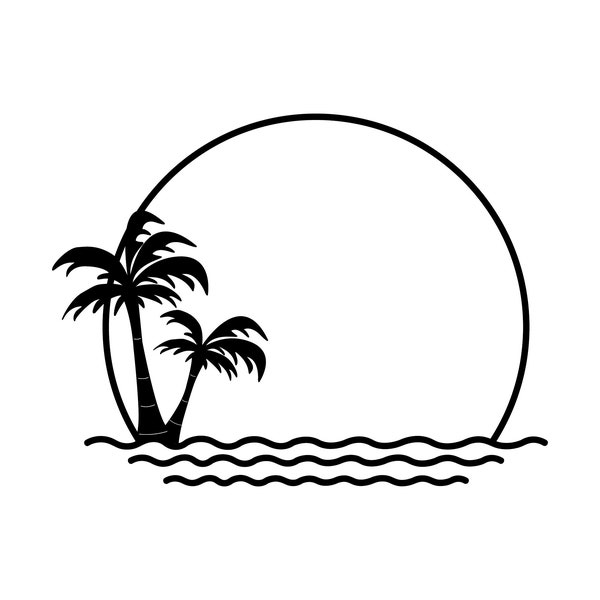 Palm Trees Instant Download SVG, PNG, EPS, dxf, jpg digital download