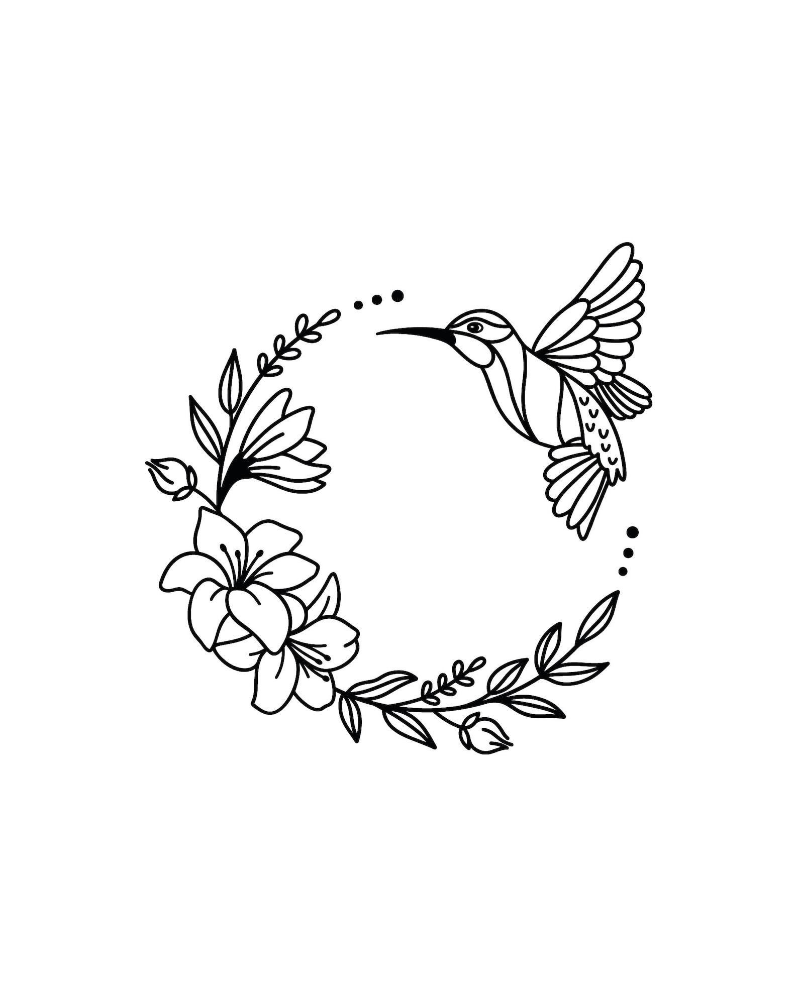 Colibi Svg Colibri Svg, Clipart Colibri, Colibri fleurs Svg, Svg colibri, oiseau ...